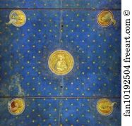 Surrounded Art Print - The Vault. The Virgin Mary And The Infant Christ, Surrounded By Four Prophets