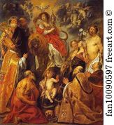 The Eucharist Art Print - The Veneration Of The Eucharist
