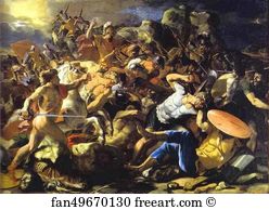 Over Art Print - The Victory Of Joshua Over Amorites