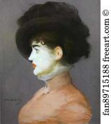 Irma Brunner Art Print - The Viennese: Portrait Of Irma Brunner In A Black Hat