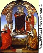 265 Art Print - The Virgin And Child Among Angels And Saints