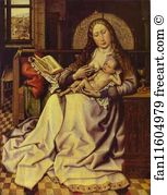 Robert Campin Master Of Flemalle Art Print - The Virgin And Child Before A Firescreen