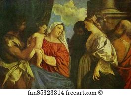 Oil On Wood Alte Meister Gallerie Art Print - The Virgin And Child With Four Saints