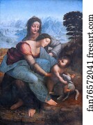 Vinci Art Print - The Virgin And Child With St. Anne