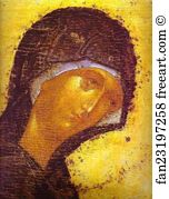 Deesis Art Print - The Virgin. Detail