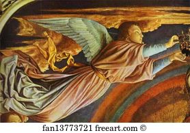 1489 Art Print - The Virgin In Glory, Surrounded By Angels. Detail