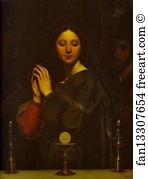 1841 Art Print - The Virgin Of The Host