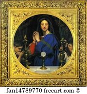 1854 Oil On Canvas Louvre Art Print - The Virgin Of The Host