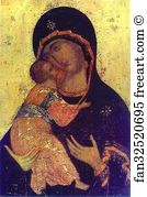 Andrei Art Print - The Virgin Of Vladimir. Detail