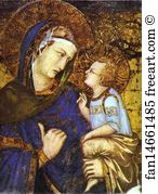 The Virgin With Child And Saints Detail Art Print - The Virgin With Child And Saints. Detail