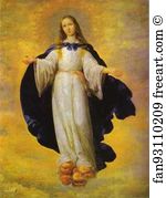 Oil On Canvas Szepmuveseti Muzeum Art Print - The Virgin
