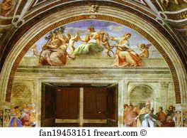 1511 Fresco Vaticano Art Print - The Virtues