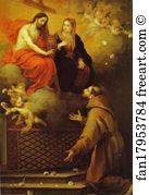 Bartolomé Esteban Murillo Art Print - The Vision To St. Francis At Porziuncola