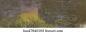 Setting Art Print - The Water Lilies - Setting Sun