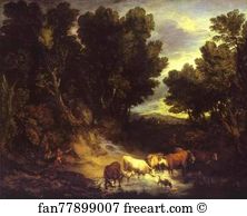Oil On Canvas National Gallery Art Print - The Watering Place