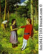 Sir John Everett Millais Art Print - The Woodman's Daughter
