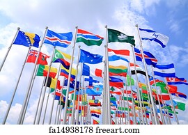 World Flags Art Print - The World National Flags