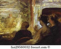 Honoré Daumier Art Print - Theater Box