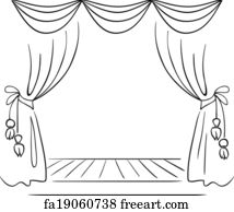 Free art print of Theater stage vector illustration. Theater stage with ...