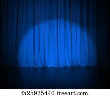 Free Art Print Of Curtain Or Drapes Blue Background Freeart