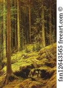 1881 Oil On Canvas The Tretyakov Gallery Art Print - Thickets