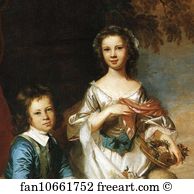 Tutoring Art Print - Thomas And Martha Neate, With Tutor. Detail
