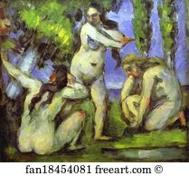 1875 Art Print - Three Bathers