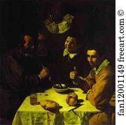 Table Art Print - Three Men At Table