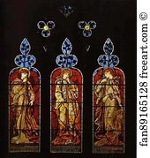 Trumpeting Art Print - Three Trumpeting Angels