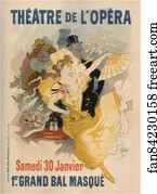 Theatre Art Print - Théâtre De L'opéra Samedi 30 Janvier