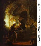 Returns Art Print - Tobias Returns Sight To His Father