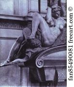 Giuliano Art Print - Tomb Of Giuliano De' Medici. Detail. Night