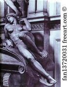 Tomb Of Lorenzo De Medici Detail Art Print - Tomb Of Lorenzo De' Medici. Detail. Dawn