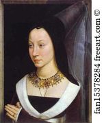 Tommaso Art Print - Tommaso Portinari And His Wife. Part Of Diptych