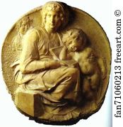 Nazionale Art Print - Tondo Pitti - Virgin And Child With The Young St. John