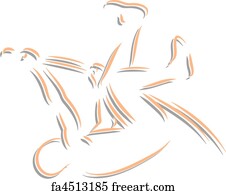 Free art print of Cartoon Senior Track Athlete Jumping. A cartoon