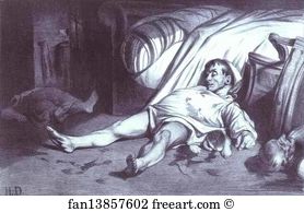 Honoré Daumier Art Print - Transnonain Street