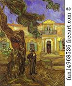The Tree Man Art Print - Tree And Man (In Front Of The Asylum Of Saint-Paul, St. Rémy)