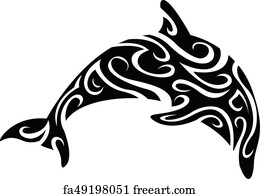 Free art print of Tribal dolphin | FreeArt | fa49267024