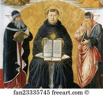 Aquinas Art Print - Triumph Of St. Thomas Aquinas. Detail