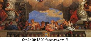 1583 Oil On Canvas Palazzo Ducale Art Print - Triumph Of Venice. Detail