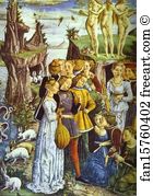 April From The Cycle Of The Months Art Print - Triumph Of Venus. Detail From "april" From The Cycle Of The Months