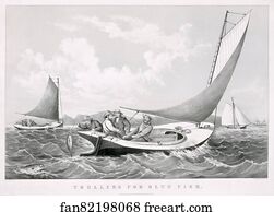  Art Print - Trolling For Blue Fish