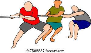 Free art print of Tug of war vector silhouettes. Tug of war vector ...