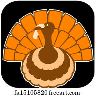 Free art print of Vector turkey. Vector turkey clipart for thanksgiving ...