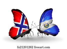 Free art print of Guyana flag butterfly flying, isolated 