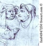 Caricatured Art Print - Two Caricatured Heads