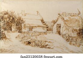 Mer Art Print - Two Cottages At Saintes-Maries-De-La-Mer