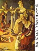 Correr Art Print - Two Court Ladies