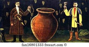 Georgians Art Print - Two Georgians At Marani